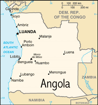 Map of Angola